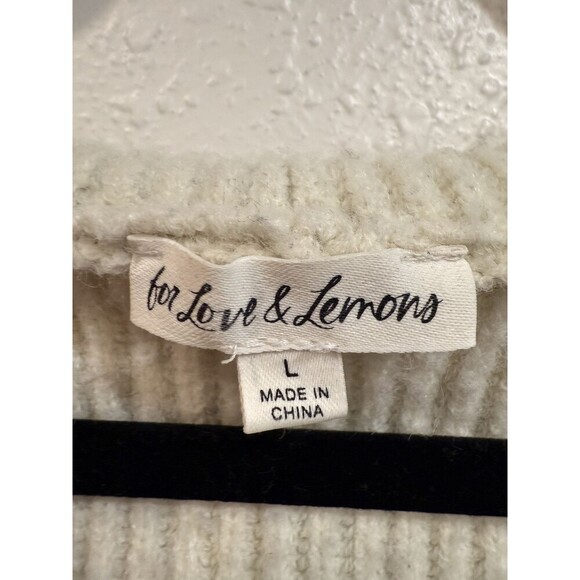 For Love & Lemons Ryan Sweater Size Large Color Crème /ivory/ White - Picture 6 of 10